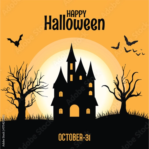 Obraz Happy Halloween Vector Illustration