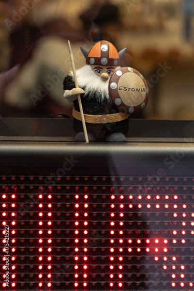 Obraz Vertical photo of a viking toy as souvenir of Estonia