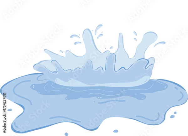 Obraz Water splash vector illustration