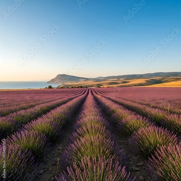 Obraz Lavender Fields at Sunrise.