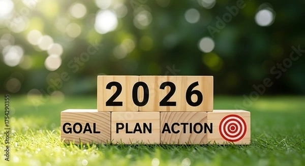 Obraz sale sign on a grass happy new year 2026