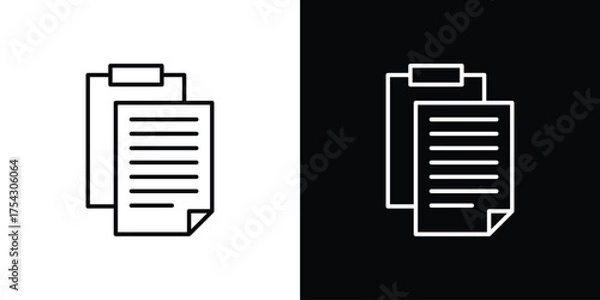 Fototapeta Paste icon vector illustration. editable stroke icon.