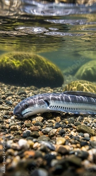 Obraz Freshwater Fish in a Rocky Streambed.