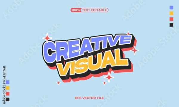 Fototapeta Creative visual text effect with a retro style, perfect for design projects and advertising.