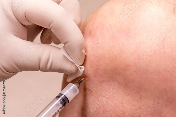 Fototapeta knee injection prp