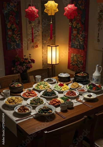 Obraz Korean Holiday Table-03