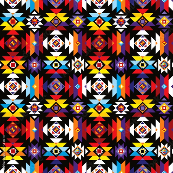 Obraz aztec pattern black colorful repeatable