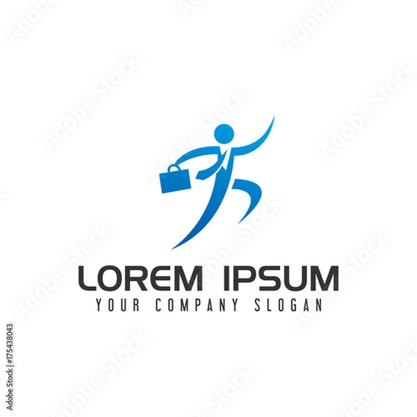 Fototapeta Businessman with bag logo