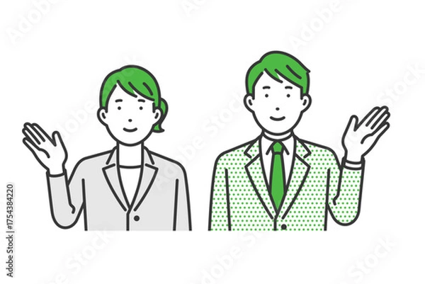 Obraz 案内,スーツ男女