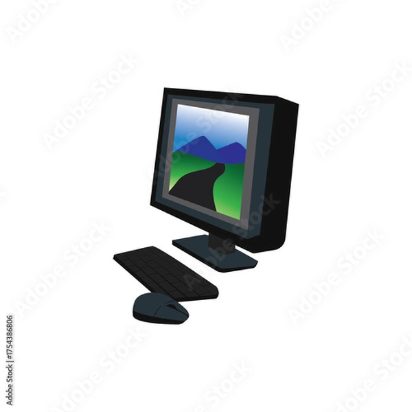Obraz computer icon design illustration vector technology