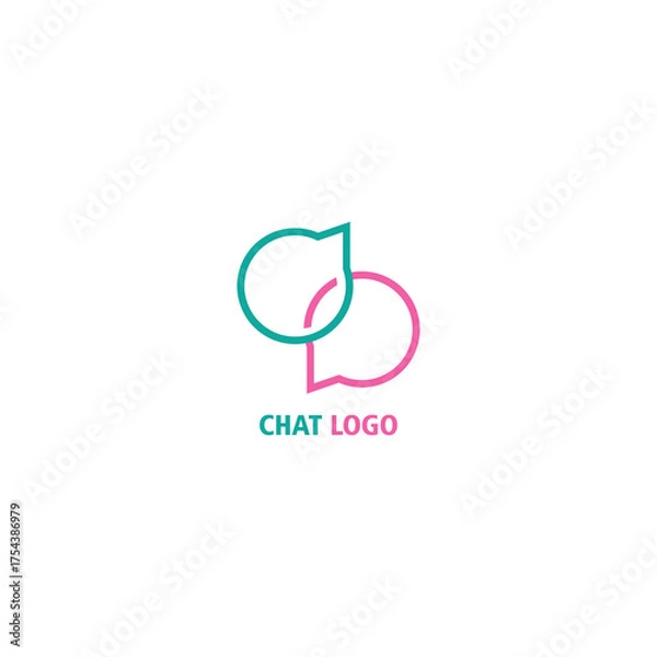 Obraz chat logo design illustration abstract vector company