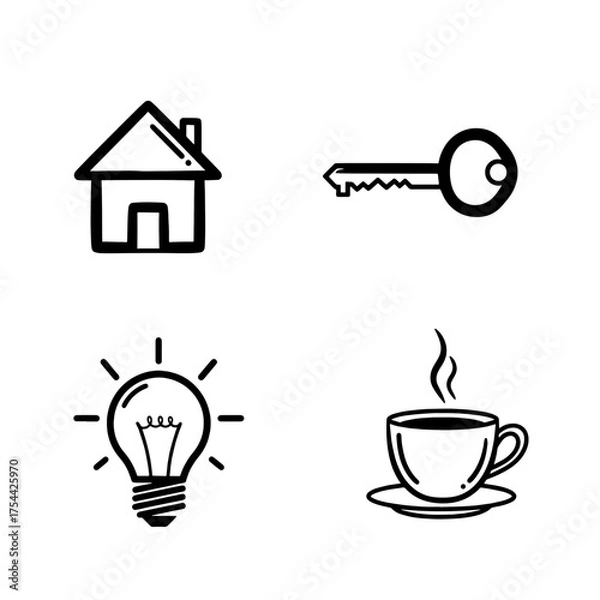 Obraz Simple Icon Set Illustration