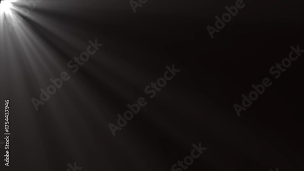 Fototapeta White beam sunrays on transparent background. Vector illustration. To center the bright flash. Transparent shining sun, bright flash.