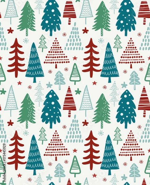 Fototapeta Seamless christmas pattern