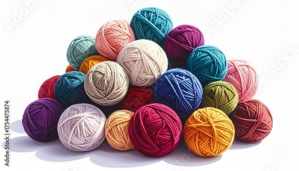 Obraz colorful yarn balls