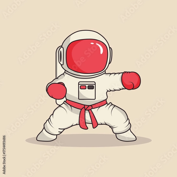 Obraz Adorable Astronaut Character Vector Illustration