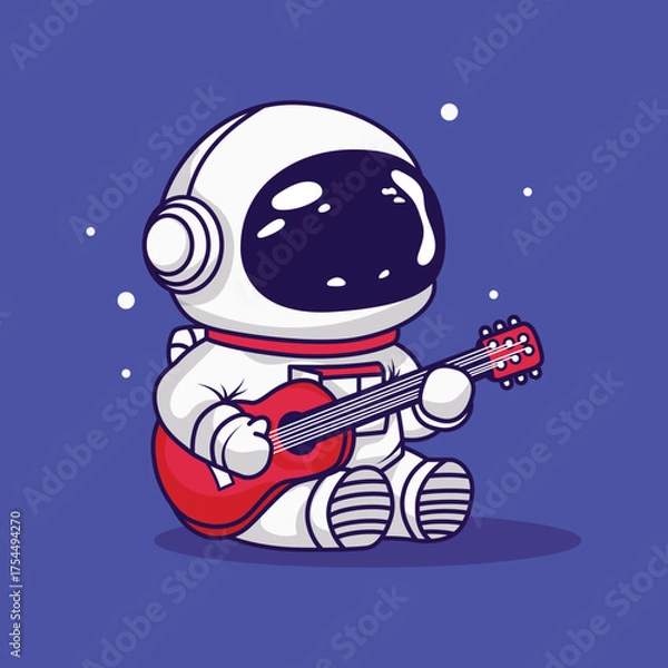 Obraz Adorable Astronaut Character Vector Illustration