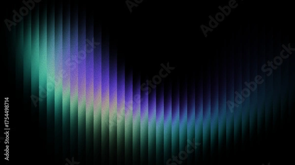 Fototapeta Abstract colorful gradient refracted prism glass texture with grain effect. Futuristic ribbed texture for tech background, header, cover, poster, backdrop.