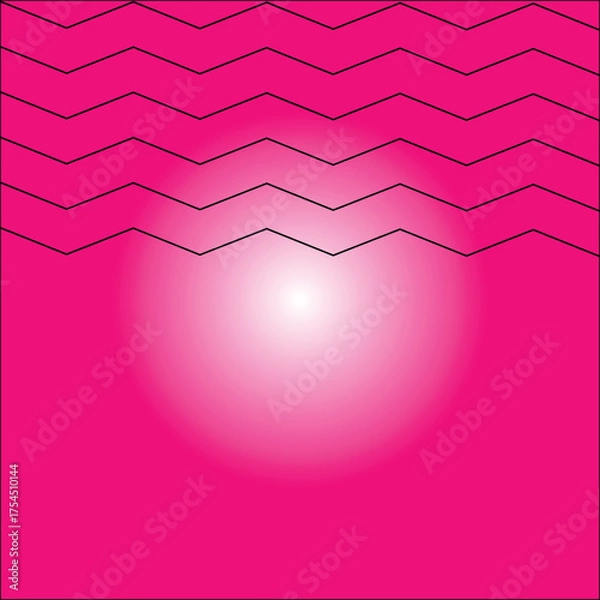 Obraz A pink background with zigzag lines  Premium Vector