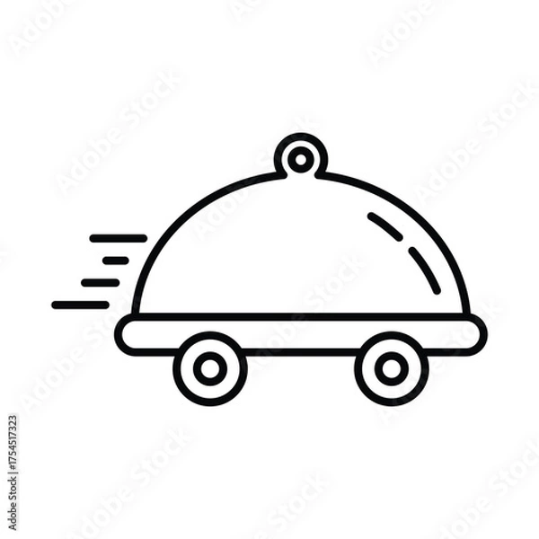 Obraz food delivery icon online food shopping logo  web design