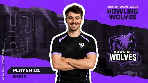 Obraz E-Sport Gaming Contest Player Presentation Introduction