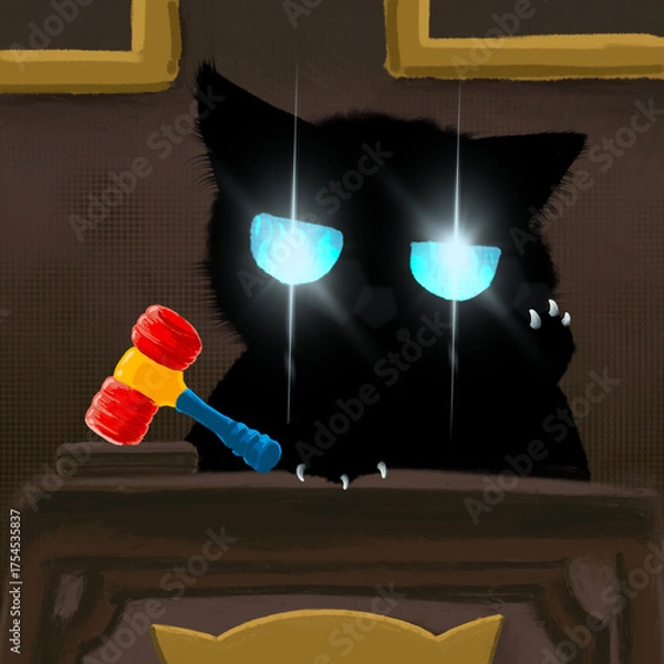 Obraz Black cat decides fate