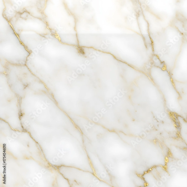 Obraz Luxurious White Marble with Golden Veins Texture