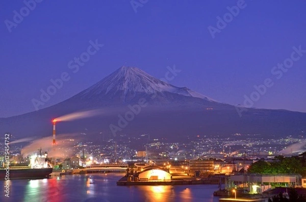 Fototapeta 富士山と田子の浦港