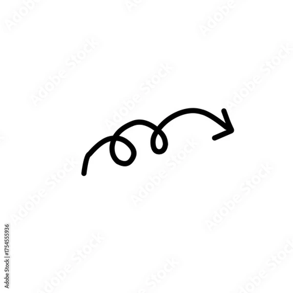 Obraz Arrow vector line icon