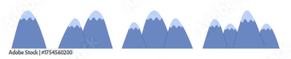 Obraz Set of mountains. Cartoon mountains. Vector
