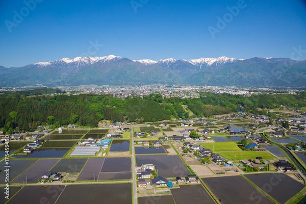 Obraz 駒ヶ根の田園風景