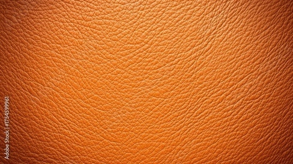 Obraz Close-up View of Soft Textured Orange Leather Surface with Natural Grain and Light Reflection in Warm Tones
