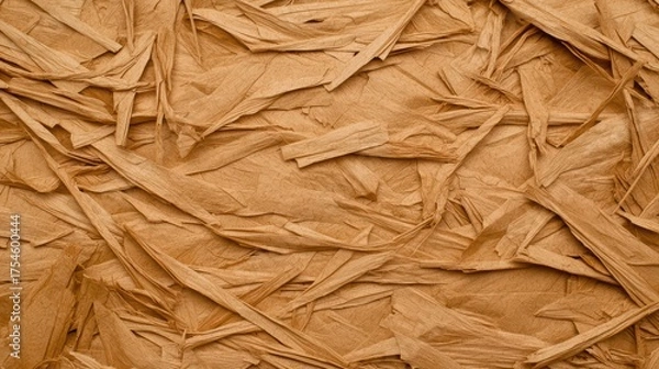 Obraz Natural Brown Fiber Background Made from Thin Strips of Material for Creative and Artistic Design Projects and Textures