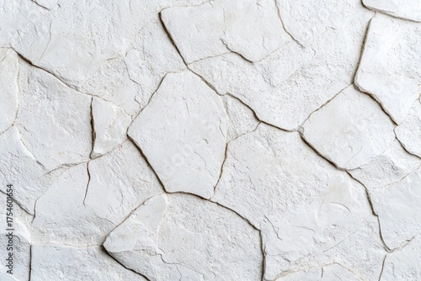 Obraz Textured Background of Cream White Stone Wall with Irregular Shapes and Natural Patterns for Various Design Projects