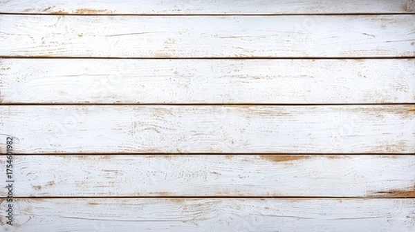 Obraz Rustic White Wooden Plank Background with Natural Texture and Grain Ideal for Photography, Crafts, and Interior Design Projects