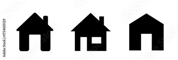 Fototapeta House symbol. House set icon. Home flat icon set vector illustration