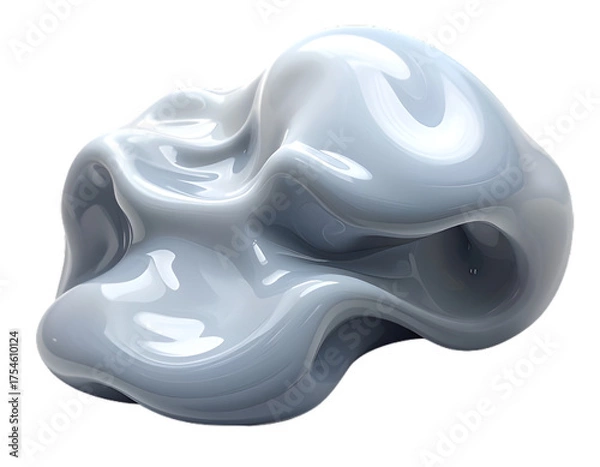 Obraz A white substance with a black background