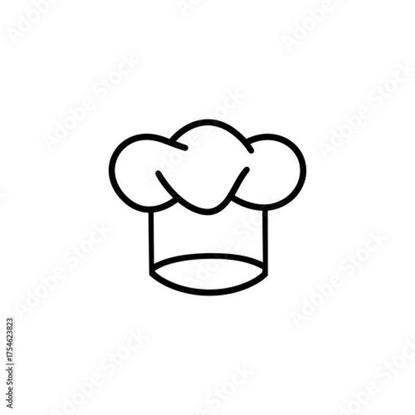 Obraz Chef hat outline icon vector