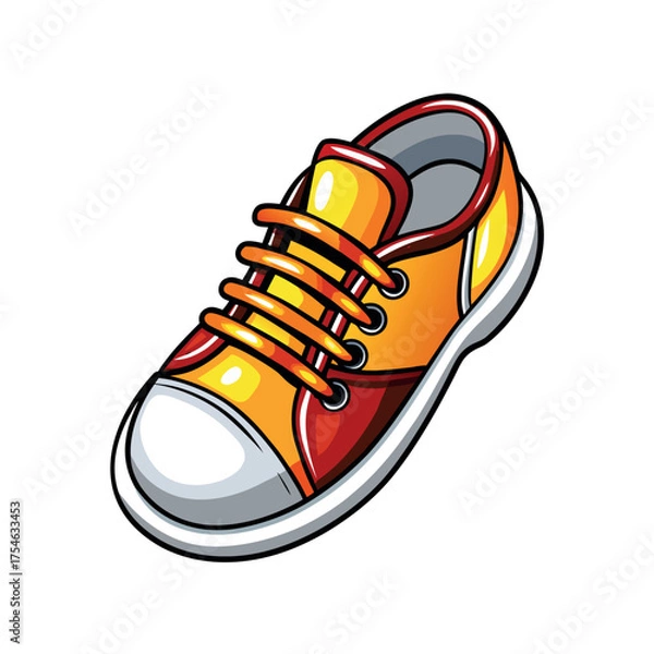 Obraz illustration with shoes vector eps on white background