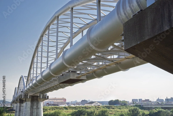 Obraz 左下から見た水管橋・水道橋