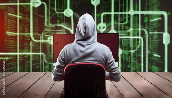 Fototapeta Our Hacker Background Image isn't just a decoration; it's a bold statement. it's perfect for cybersecurity professionals and enthusiasts alike. Unlock the potential of your digital space.