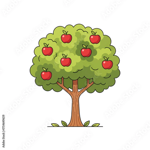 Fototapeta tree with apples