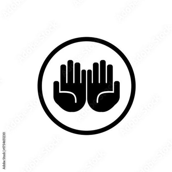 Obraz Vector praying hands icon