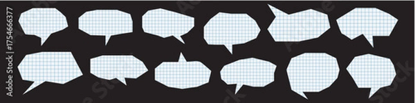 Fototapeta Message bubbles illustration template design