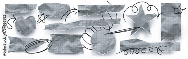 Fototapeta Message bubbles paper background template design