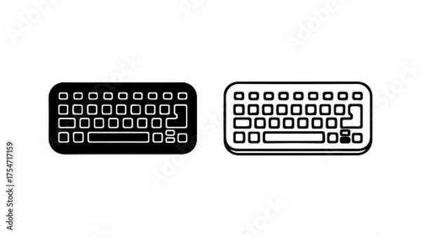 Fototapeta Keyboard icon set with transparent background