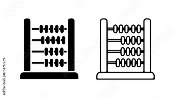 Fototapeta Abacus icons with transparent background
