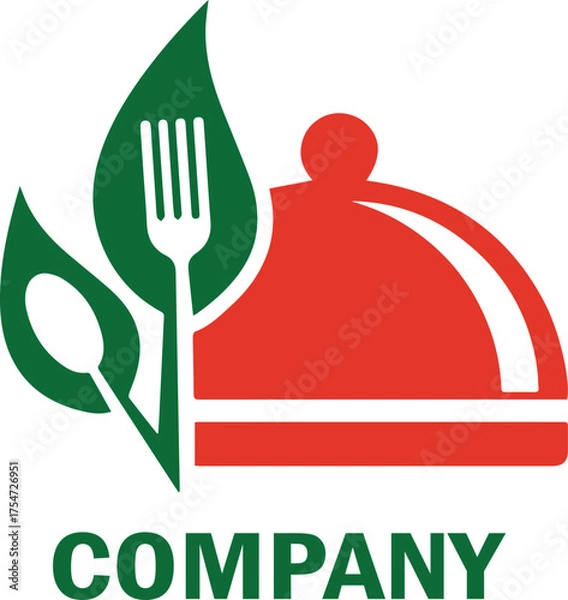 Fototapeta Set of fork, knife, spoon. Logotype menu. Set in flat style. Silhouette of cutlery. Vector illustration