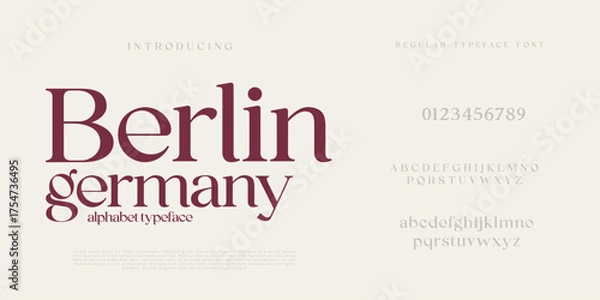 Obraz Elegant  Fashion and  Minimal  modern serif alphabet font berlin germany victorian typeface
