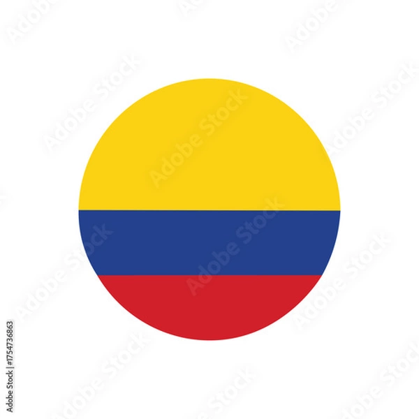 Obraz colombia round flag vector